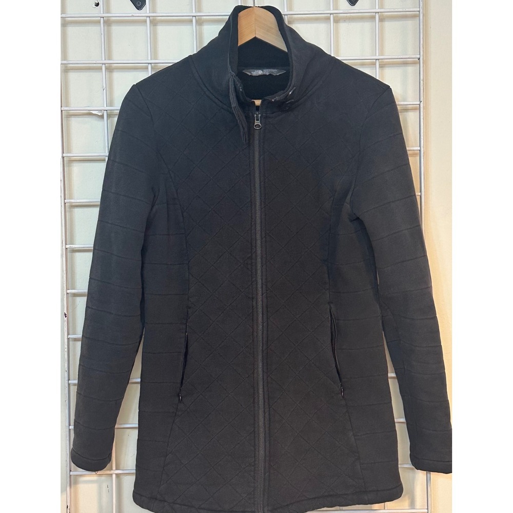 The North Face‎ Black Quilted Fleece Lined Jacket Full Zip Women's size medium